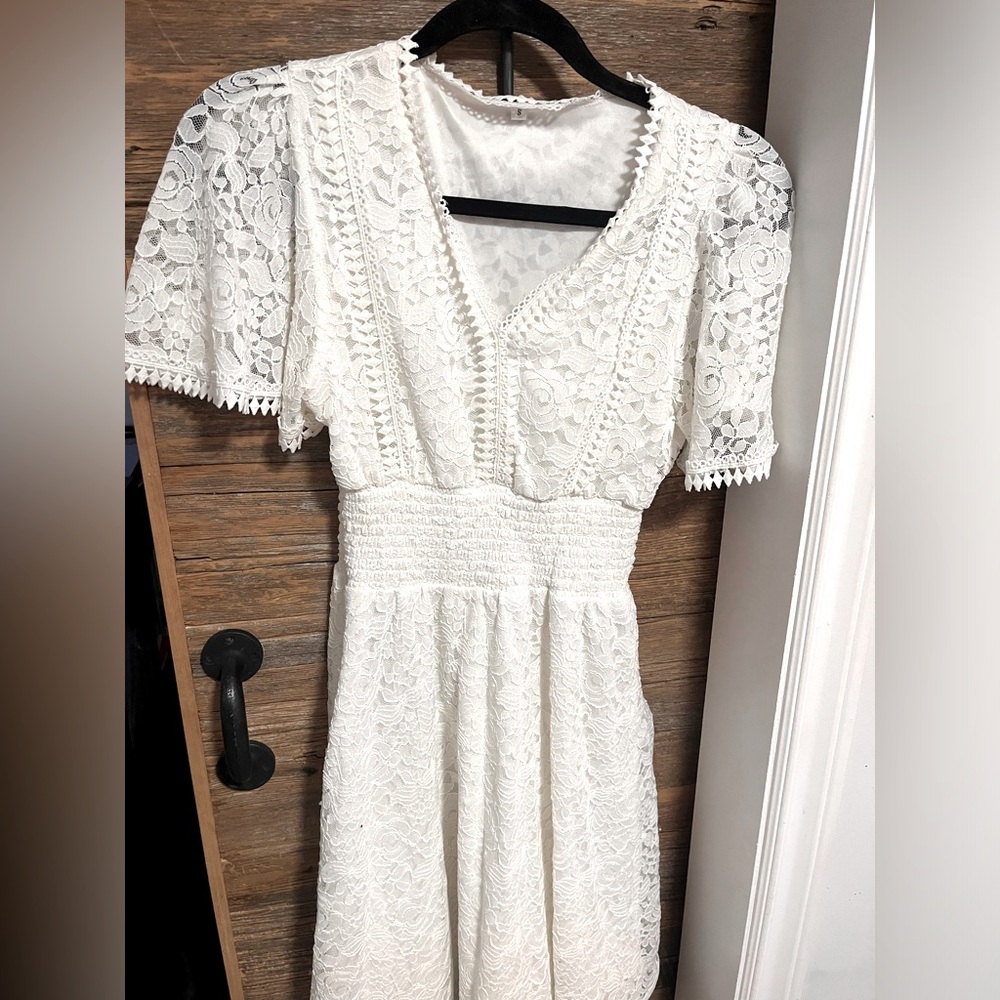 White Lace Dress Size Small